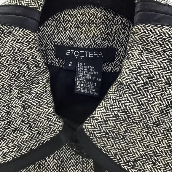 Etcetera Women’s Tweed Wool Blend Belted Blazer Jacket Size 2 - Picture 4 of 9